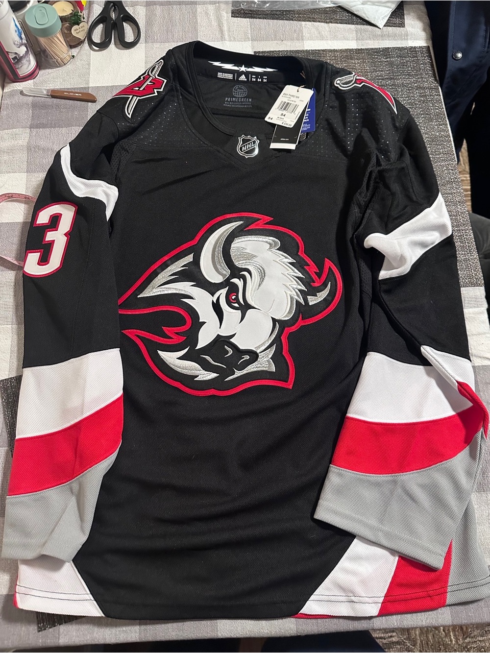 Adidas Primegreen Buffalo Sabres Men Jersey Size 54 Jeff Skinner # 53 NHL
